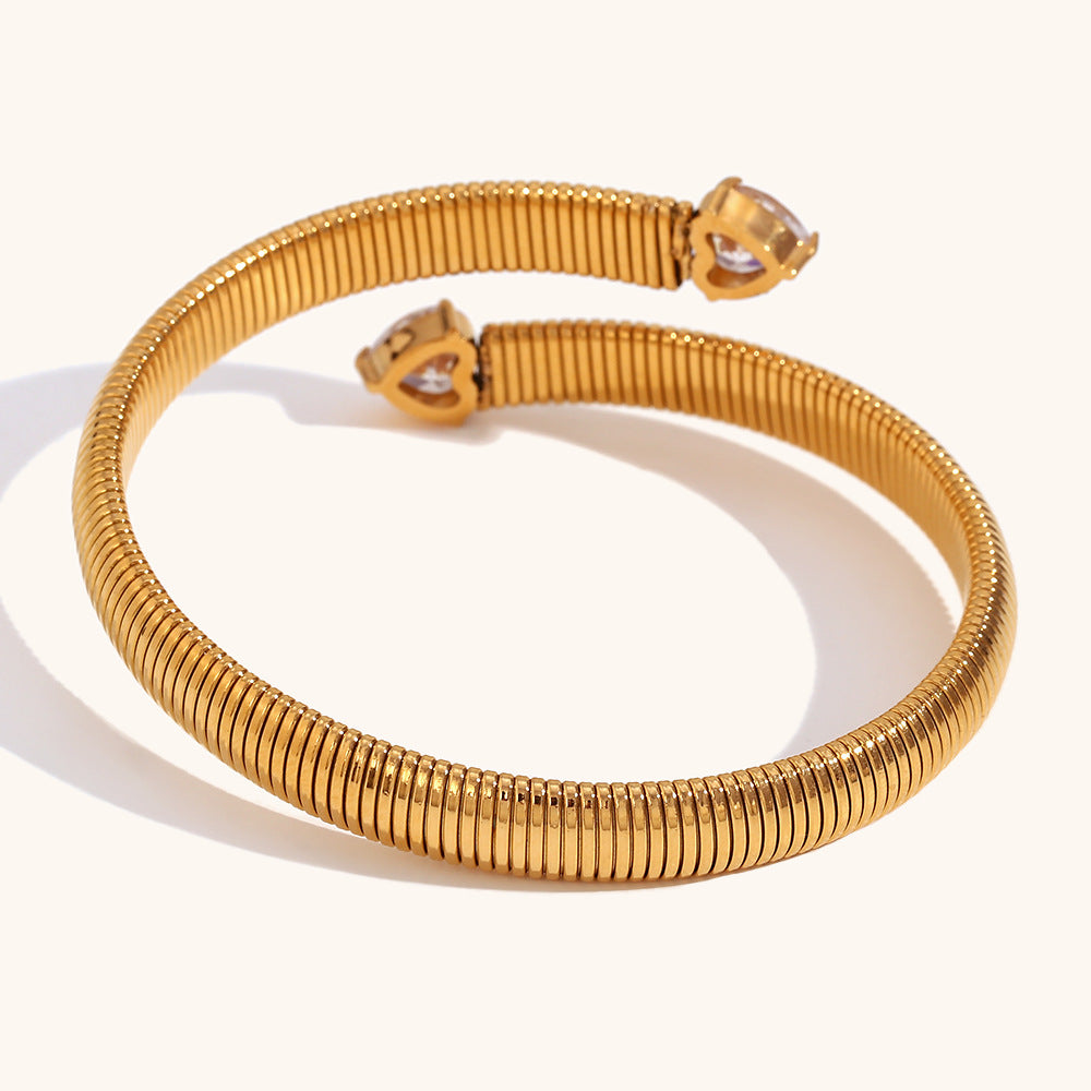 Textured Heart Bracelet