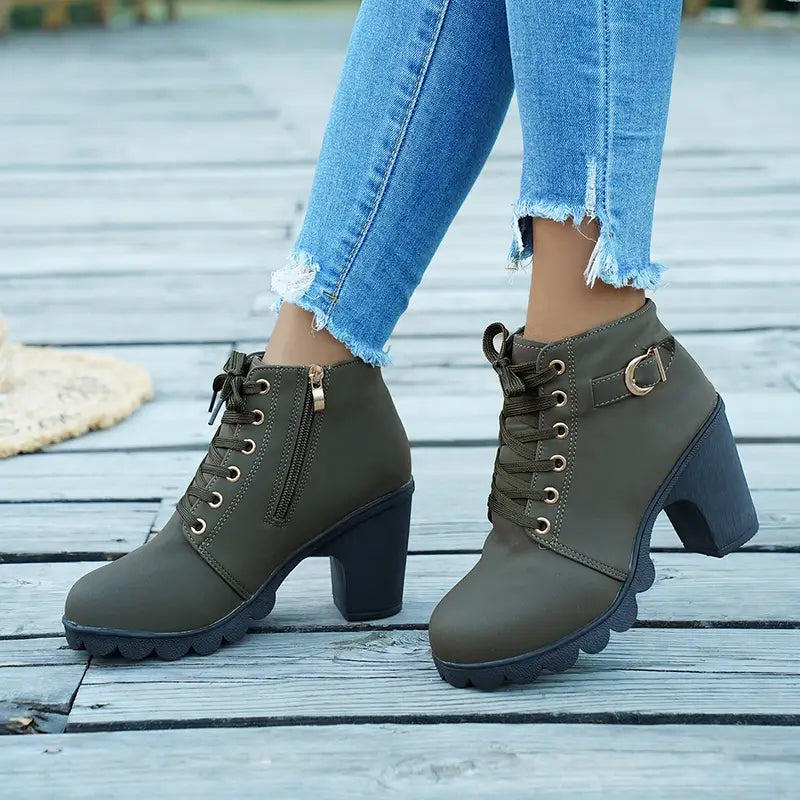 Liora Mid-Heel Ankle Boots