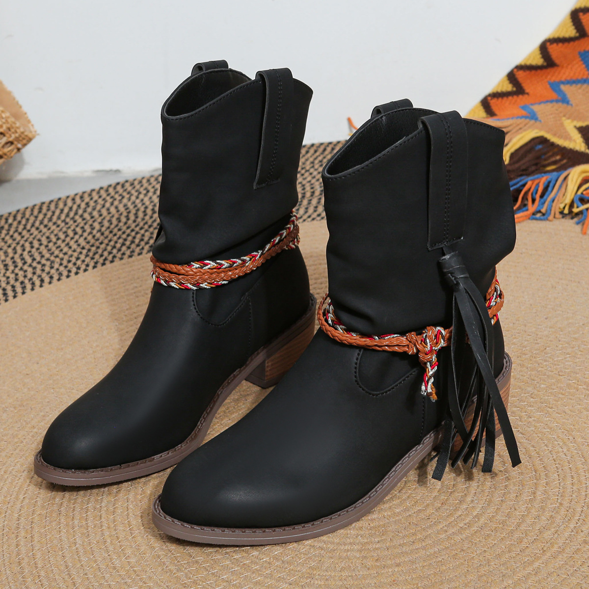 Rodeo tassel ankelstövlar