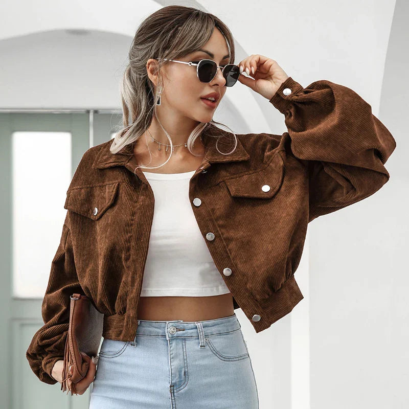 Ashbourne beskuren corduroy jacka