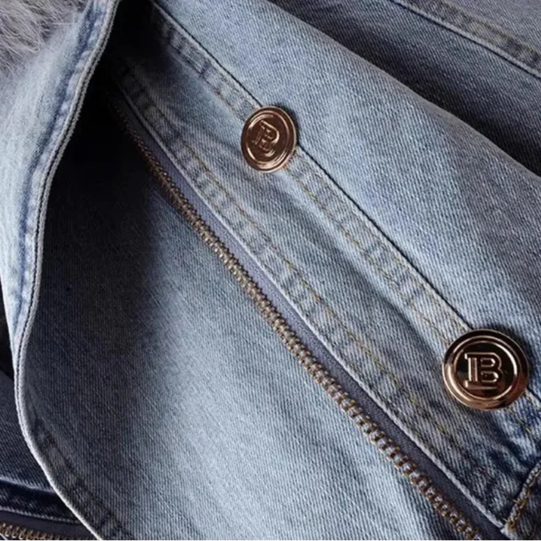 Monroe päls krage denimjackan