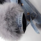 Monroe päls krage denimjackan