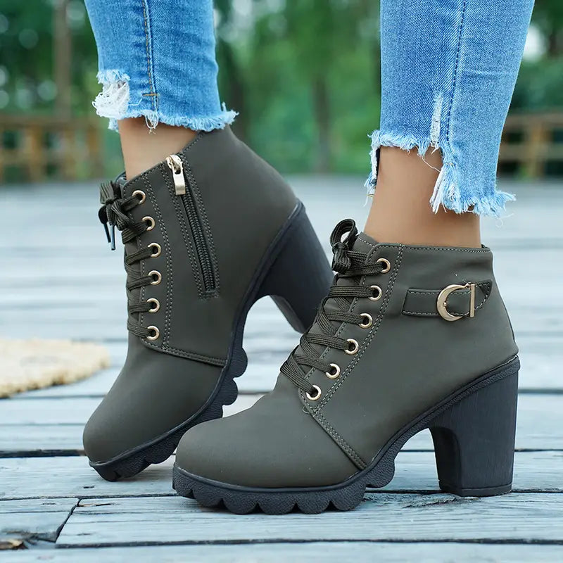 Liora Mid-Heel Ankle Boots